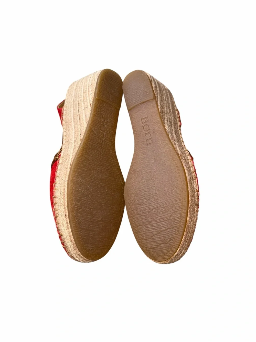 Born Meade Red Suede Espadrille Women's Size 9